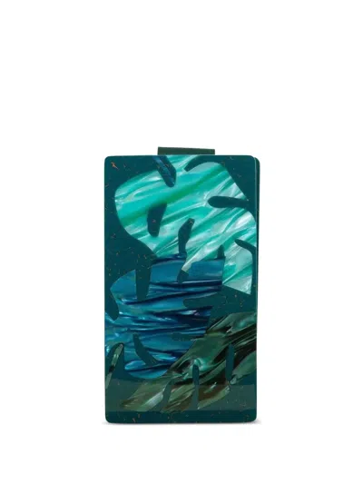 Edie Parker Minnie Clutch Bag In Blue