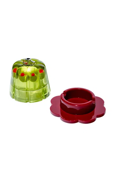 Edie Parker Novelty Jelly Tabletop Lighter In Olive