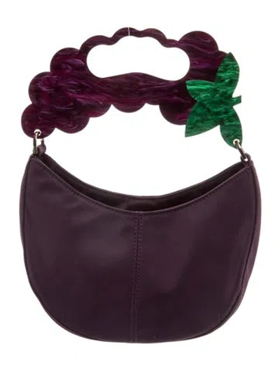 Pre-owned Edie Parker Nylon Top Handle Bag In Purple