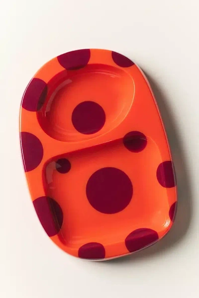 Edie Parker Polka Dot Catchall Dish In Orange