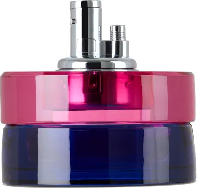 Edie Parker Purple & Navy Glass Tabletop Lighter Ashtray Set