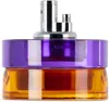 Edie Parker Purple & Orange Glass Ashtray Tabletop Lighter In Berry Citrus