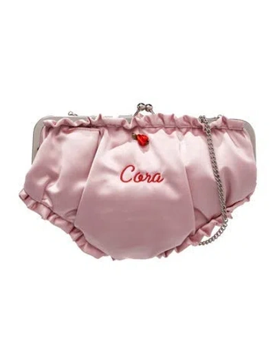 Pre-owned Edie Parker Satin Clutch In Pink