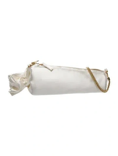 Pre-owned Edie Parker Satin Shoulder Bag In Neutral