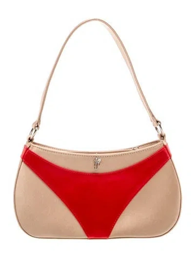 Pre-owned Edie Parker Satin Shoulder Bag In Neutrals