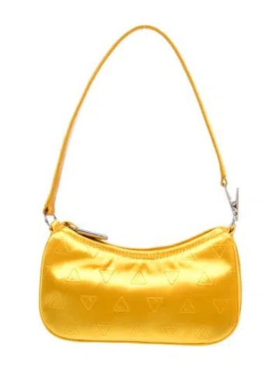Pre-owned Edie Parker Satin Shoulder Bag In Yellow