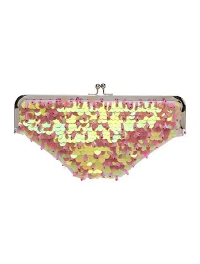 Pre-owned Edie Parker Sequins Minaudière In Pink