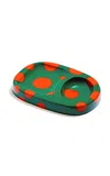 Edie Parker Spotted Acrylic Catchall In Green