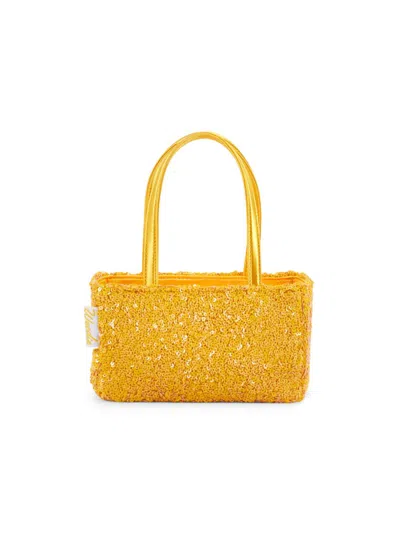 Edie Parker Women's Spark Sequin Shoulder Bag In Marigold