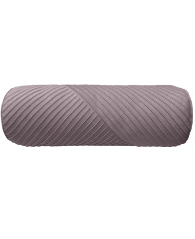 Ediehome Chelsea Spliced Neckroll Decorative Pillow, 8" X 24" In Purple