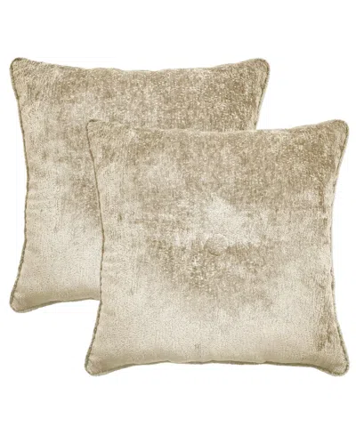 Ediehome Delmonico Chenille 2-pack Decorative Pillows, 20" X 20" In White
