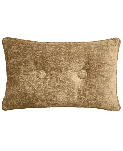 Ediehome Delmonico Chenille Lumbar Decorative Pillow, 14" X 22" In Gold