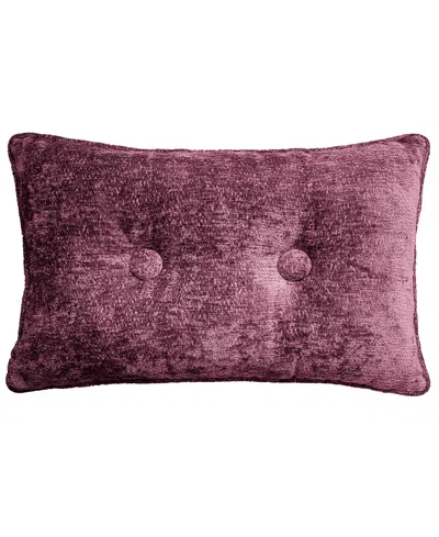 Ediehome Delmonico Chenille Lumbar Decorative Pillow, 14" X 22" In Purple