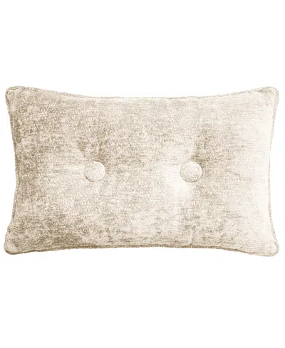 Ediehome Delmonico Chenille Lumbar Decorative Pillow, 14" X 22" In White