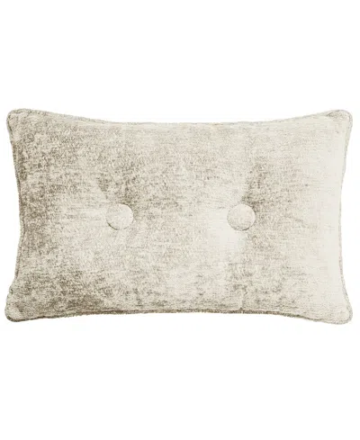 Ediehome Delmonico Chenille Lumbar Decorative Pillow, 14" X 22" In White