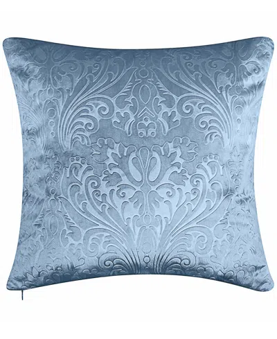 Ediehome Embossed Velvet Decorative Pillow In Ice Blue