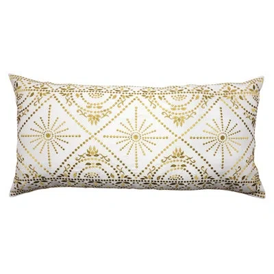 Ediehome Outdoor Square Pillow Cover In White,citron