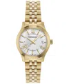 Edifier Women's Swiss Duo Gold Ion Plated Stainless Steel Bracelet Watch 28mm In Gold