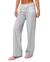 Edikted 06 Wide Leg Drawstring Sweatpants In Gray Melange