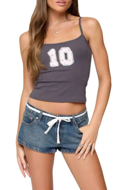 Edikted 10 Patch Stretch Cotton Camisole In Gray