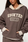 Edikted 1980 Oversized Hoodie In Brown, Women's At Urban Outfitters In Brown