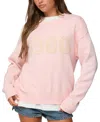 Edikted 1980 Oversized Sweater In Pink