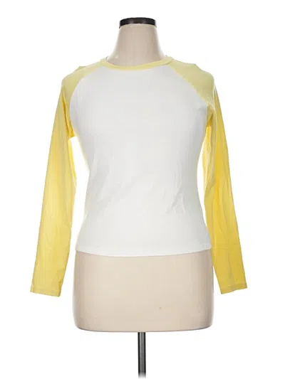 Pre-owned Edikted 3/4 Sleeve T-shirt In Yellow