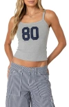 Edikted Women's 80's Babe Tank Top In Gray-melange