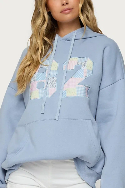 Edikted 82 Oversized Hoodie In Light/blue, Women's At Urban Outfitters