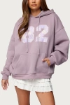 Edikted 82 Oversized Hoodie In Purple, Women's At Urban Outfitters In Purple