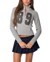 Edikted 89 Rib Zip Jacket In Gray