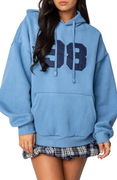 Edikted 98 Oversize Hoodie In Blue