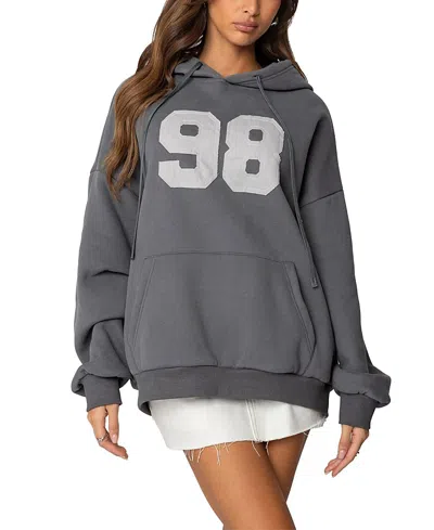 Edikted 98 Oversized Hoodie In Gray