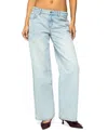 Edikted Ace Relaxed Low Rise Wide Leg Jeans In Multi