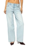 Edikted Ace Relaxed Low Rise Wide Leg Jeans In Multi