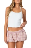 Edikted Adjustable Rib Halter Top In White