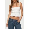 Edikted Adler Open Tie Back Camisole In White