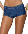 Edikted Agnes Denim Printed Boyshort Bikini Bottom