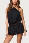 Edikted Aida Backless Bubble Mini Dress In Black, Women's At Urban Outfitters In Black