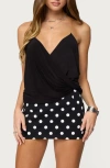 Edikted Ainsley Wrap Front Top In Black