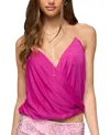 Edikted Ainsley Wrap Front Top In Pink
