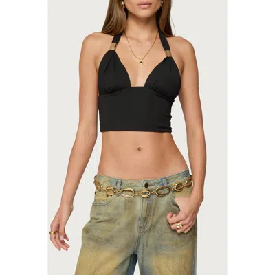 EDIKTED EDIKTED AIVA CROP HALTER TOP