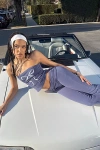 Edikted Aiyana Bow Built In Bra Tube Top In Blue, Women's At Urban Outfitters