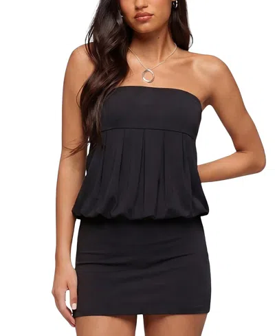 Edikted Alannah Backless Strapless Mini Dress In Black