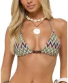 Edikted Alayna Zigzag Triangle Bikini Top In Multi