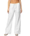 Edikted Alexa Linen Blend Pants In White
