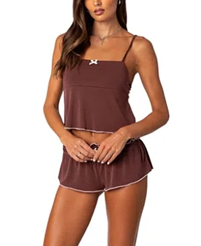 Edikted Women's Alice Tank Top In Brown