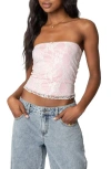 EDIKTED EDIKTED ALLISON LACE CROP TUBE TOP