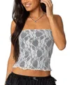 Edikted Allison Lace Crop Tube Top