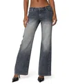 Edikted Alysse Low Rise Wide Leg Jeans In Gray-washed